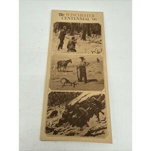 Vintage Winchester Centennial 66 Tri Fold Paper Advertisement Booklet New Haven